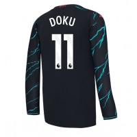 Camisa de time de futebol Manchester City Jeremy Doku #11 Replicas 3º Equipamento 2023-24 Manga Comprida